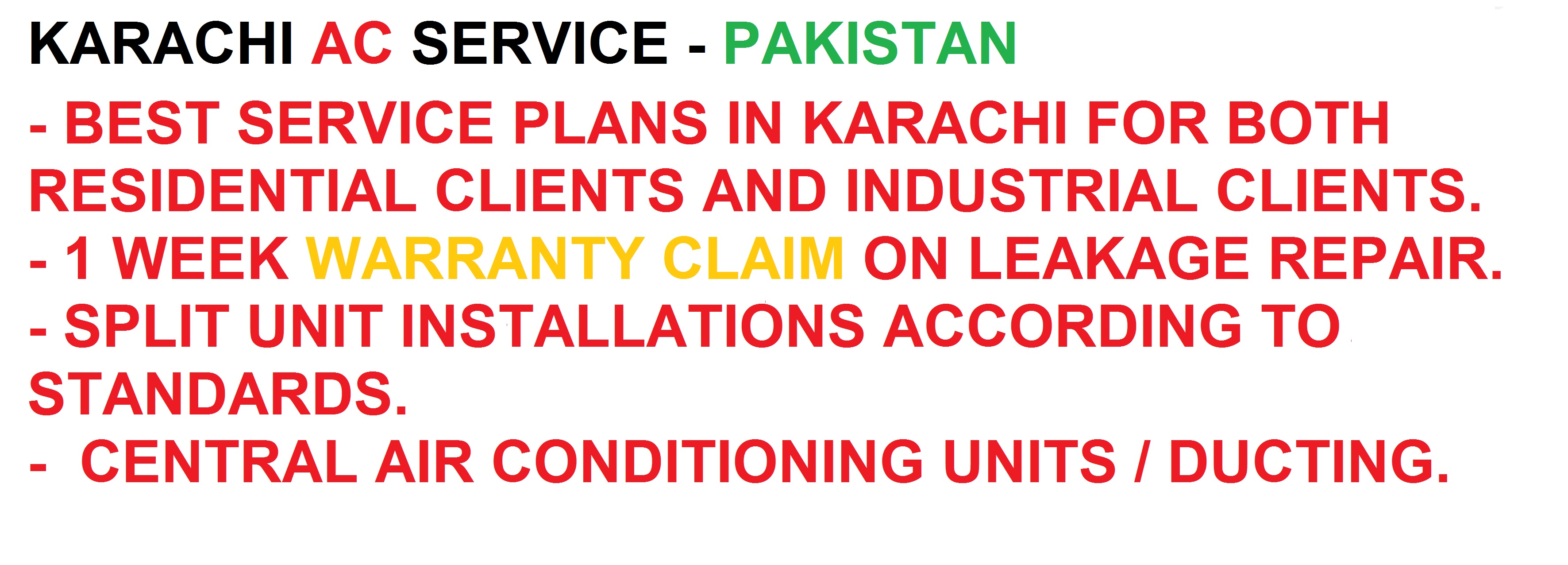 Karachi AC Service